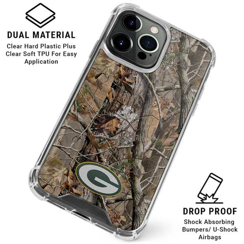 NFL Green Bay Packers Realtree AP Camo iPhone 16 Pro Clear Case